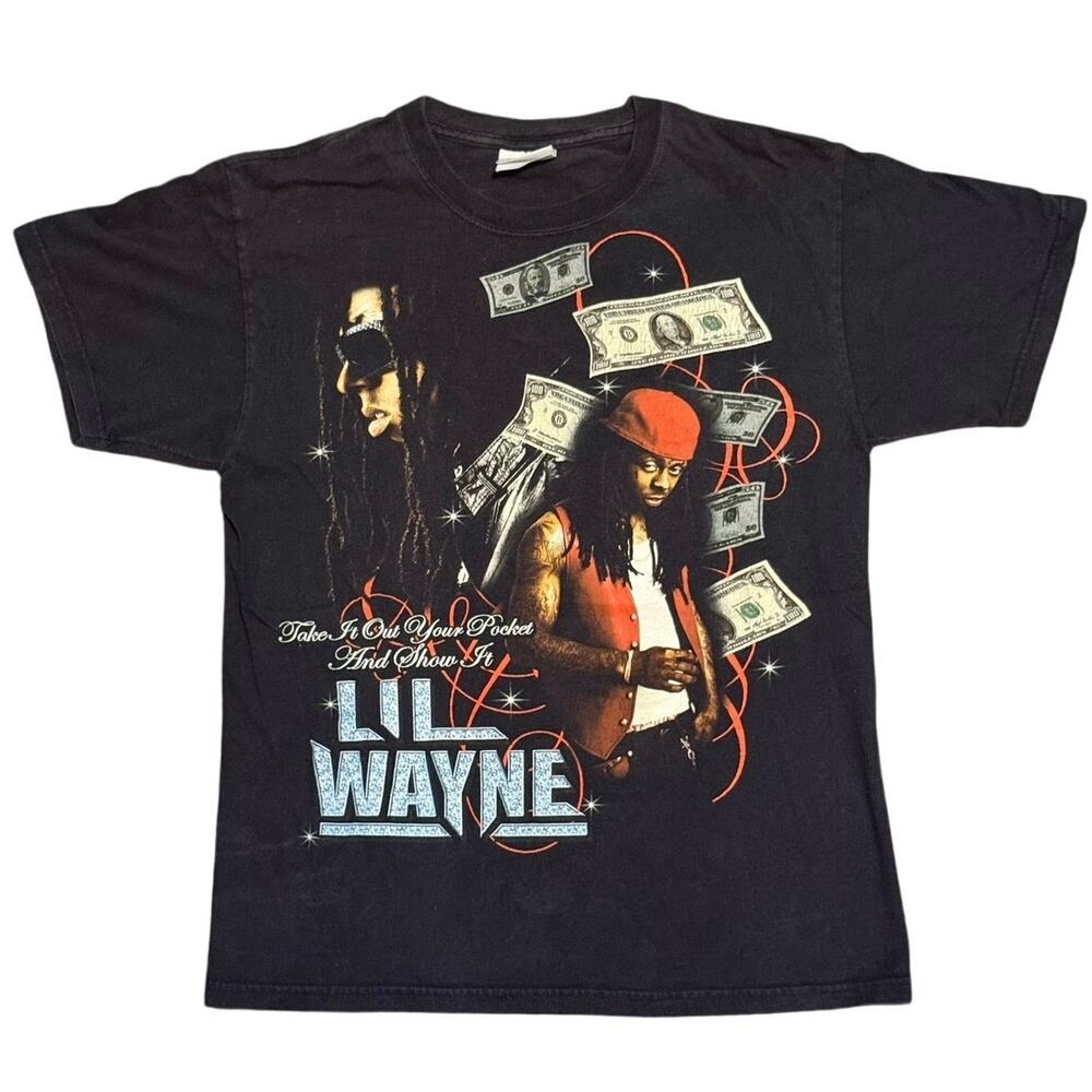 Vintage Y2K Lil Wayne Take It Out Your Pocket Rap Tee Hanes Shirt Adult Small